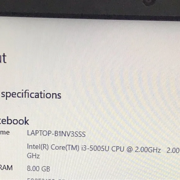 Black 15.6” HP Notebook touch i3-5005U 200GHz 8GB slow (for repair) - Picture 10 of 10